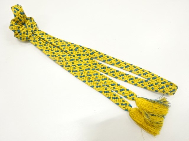 JAPANESE KIMONO / HANDTIED OBIJIME CORD 